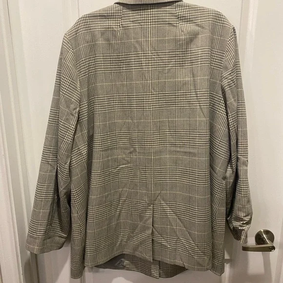 Madewell Women Plus Size Gray Plaid Blazer - 3X - EUC - Picture 12 of 12